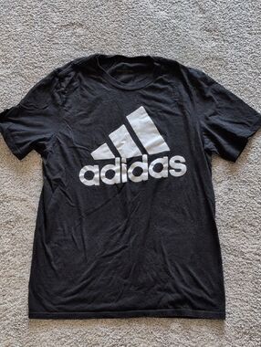 Adidas Men's Short Sleeve Black Amplifier Logo T Shirt Size Medium